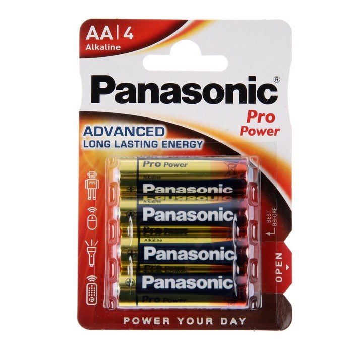 Батарейка алкалиновая Panasonic PRO Power, AA, LR06-4BL, 1.5В, блистер, 4 шт. - фото 51397212