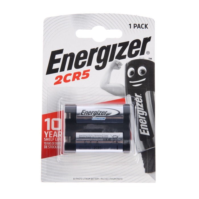 Батарейка литиевая Energizer, 2CR5-1BL, 6 В, блистер, 1 шт. - фото 51397214