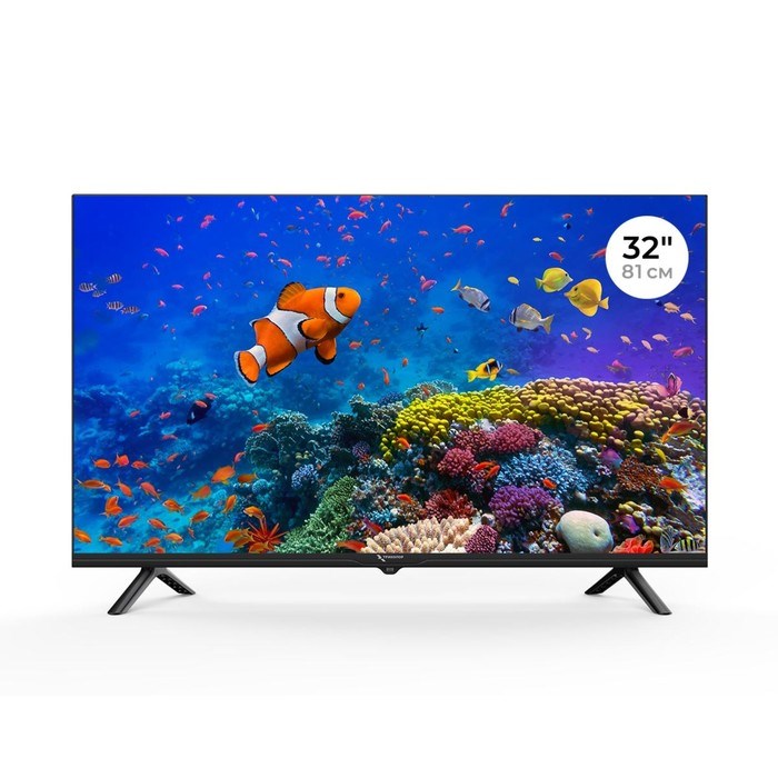 Телевизор Триколор H32H5000SA, 32", 1366x768, DVB-T2/C/S2, HDMI 2, USB 1, Smart TV, черный - фото 51397287