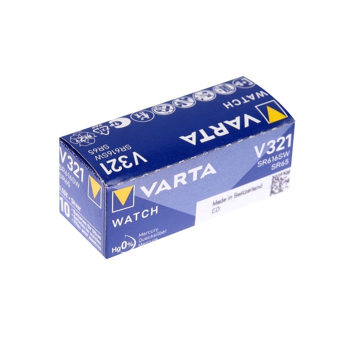 Батарейка Varta Silver Oxide, 321 (SR616SW) - 1BL, 1.55 В, блистер, 1 шт. - фото 51397707