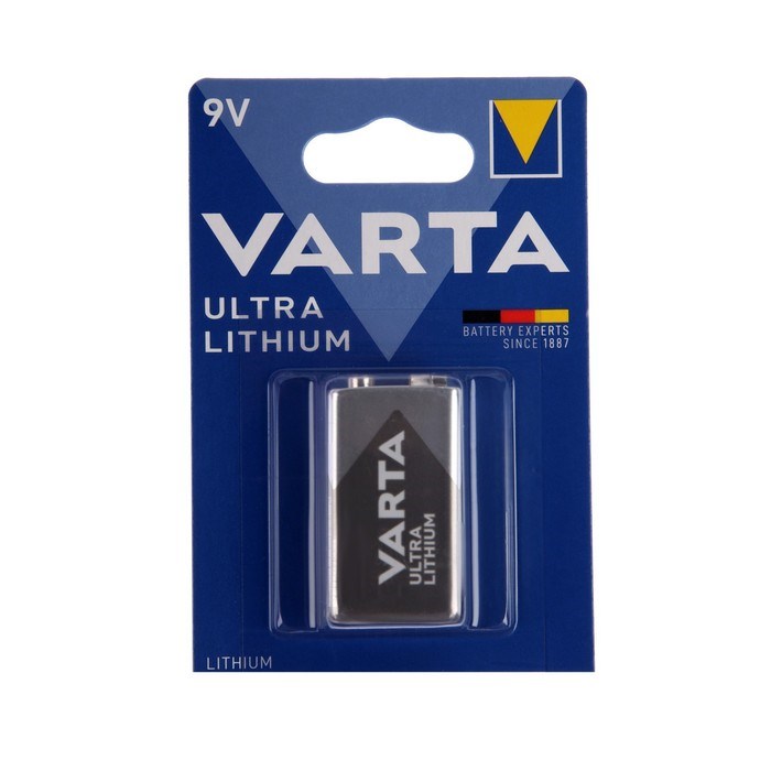 Батарейка литиевая Varta Ultra, 6FR22-1BL, 9В, крона, блистер, 1 шт. - фото 51397716