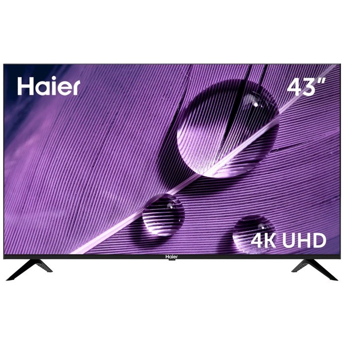 Телевизор Haier SMART TV S1, 43",  3840x2160, DVB-T/T2/C/S2, HDMI 4, USB 2, Smart TV, чёрный - фото 51397718