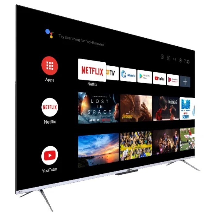 Телевизор Haier SMART TV S3, 43",  3840x2160, DVB-T/T2/C/S2, HDMI 4, USB 2, Smart TV, чёрный - фото 51397731