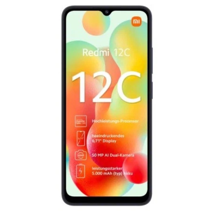 Смартфон Xiaomi Redmi 12C, 6.71", 3Гб, 64Гб, 50 Мп, LTE, NFC, 5000мАч, серый - фото 51397809