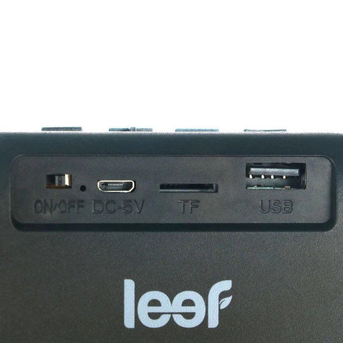 Портативная колонка LEEF MW-SW-B005, 3 Вт, BT 5.0, microSD, USB, FM, 300 мАч, черная - фото 51398156