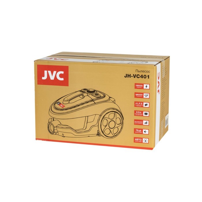 Пылесос JVC JH-VC401, циклон, 1800Вт, 2,5 л, цвет зелёный-чёрный - фото 51398190