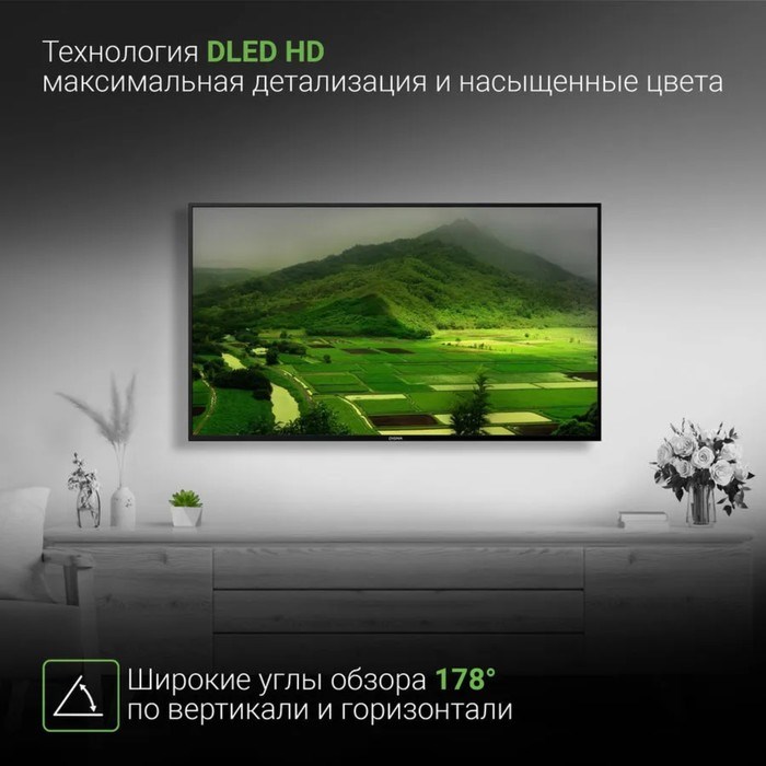 Телевизор Digma DM-LED50UBB31, 50", 3840x2160, DVB-T/T2/C/S/S2, HDMI 3, USB 2, Smart TV - фото 51398567