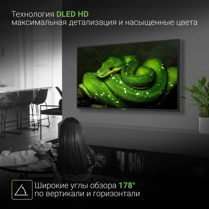 Телевизор Digma DM-LED55UBB31, 55", 3840x2160, DVB-T/T2/C/S/S2, HDMI 3, USB 2, Smart TV - фото 51398579