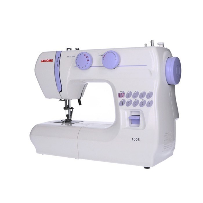 Швейная машина Janome 1008, 60 Вт, 10 операций, полуавтомат, белая - фото 51398769 Швейная машина Janome 1008, 60 Вт, 10 операций, полуавтомат, белая - фото 51398769