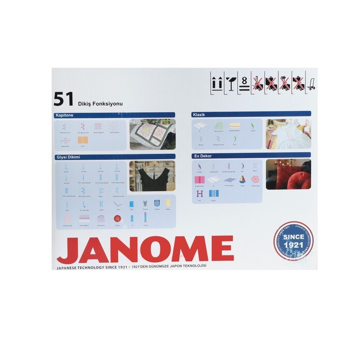 Швейная машина Janome 1008, 60 Вт, 10 операций, полуавтомат, белая - фото 51398773 Швейная машина Janome 1008, 60 Вт, 10 операций, полуавтомат, белая - фото 51398773