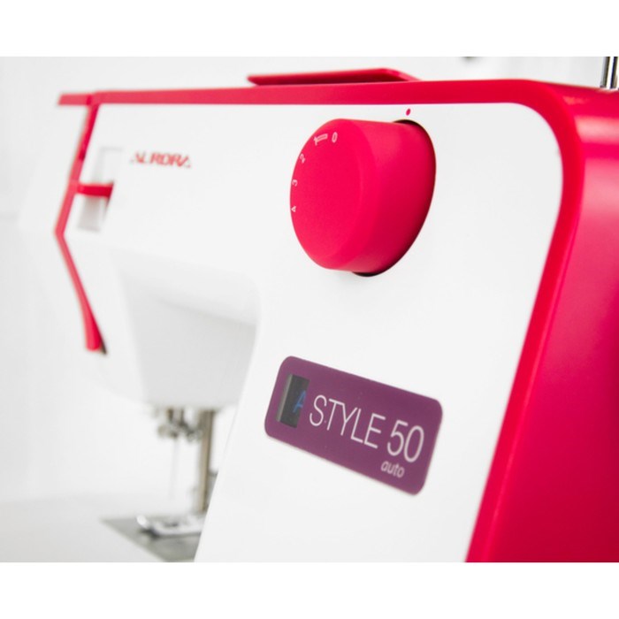 Швейная машина Aurora Style 50, 70 Вт, 12 операций, автомат, бело-красная - фото 51398794