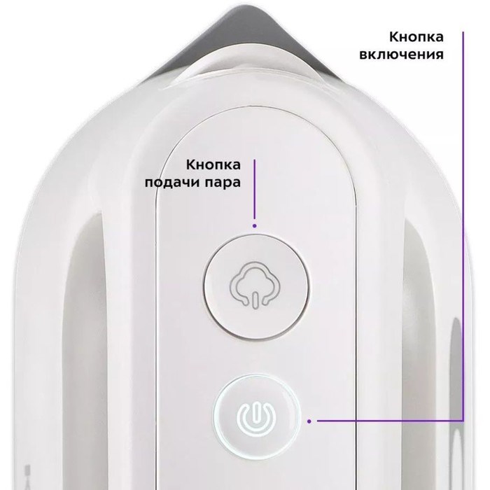 Ручной отпариватель 2 в 1 КТ-9106, 900 Вт, 100 мл, 10 г/мин, белый - фото 51399156