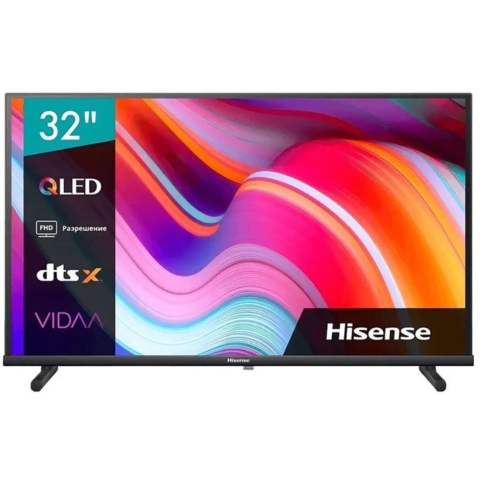 Телевизор Hisense 32A5KQ, 32", 1920x1080, DVB-T2/C/S2, HDMI 2, USB 2,  Smart TV, черный - фото 51399264