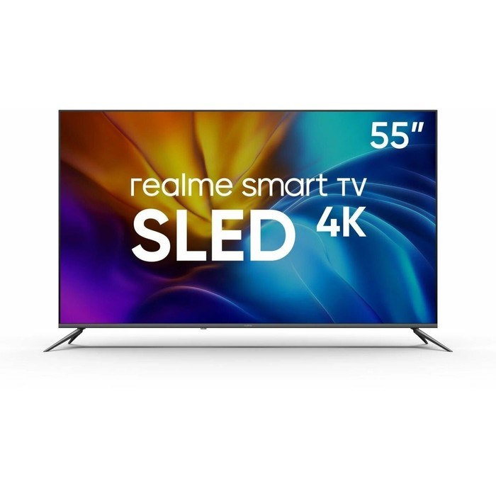 Телевизор REALME RMV2001, 55", 3840x2160, DVB-T2/C/C2/S/S2, HDMI 3, USB 2, Smart TV, черный - фото 51399636