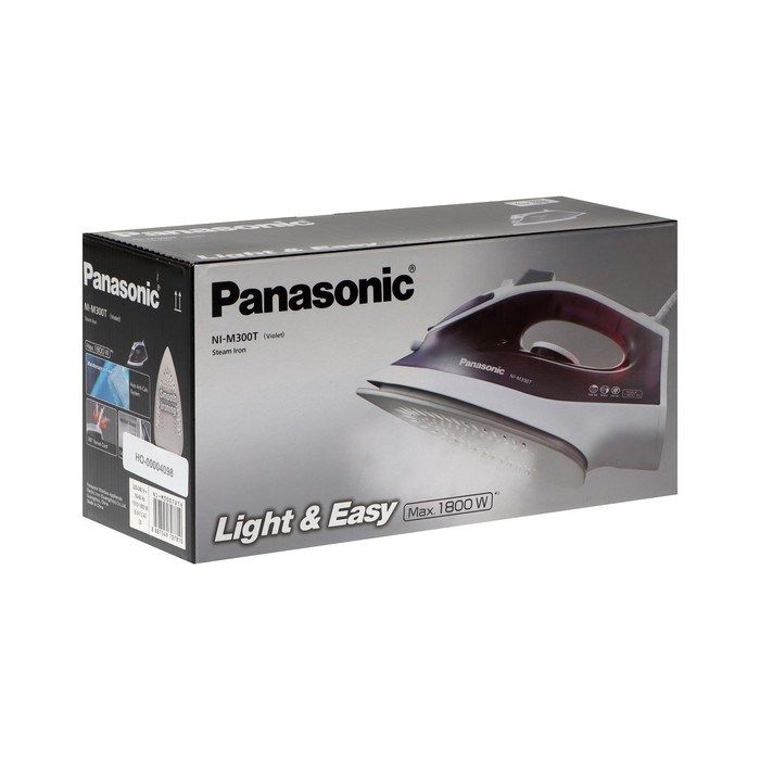 Утюг PANASONIC NI-M 300TVTH VIOLET, 1800 Вт, 20 г/мин, пар удар 80 г/мин, 210 мл, фиолетовый - фото 51399796