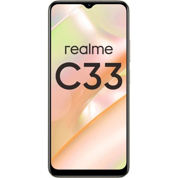 Смартфон Realme C33, 6.5", IPS, 2 sim, 3 Гб, 32 Гб, 50 Мп, 5 Мп, 5000 мАч, золотистый - фото 51400162