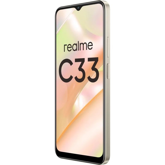 Смартфон Realme C33, 6.5", IPS, 2 sim, 3 Гб, 32 Гб, 50 Мп, 5 Мп, 5000 мАч, золотистый - фото 51400164