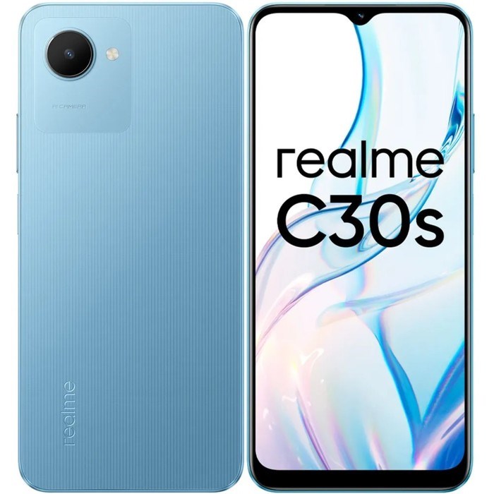 Смартфон Realme C30s, 6.5", 3 Гб, 64 Гб, 8Мп, 5Мп, microSD, 2sim, 5000мАч, синий - фото 51400231