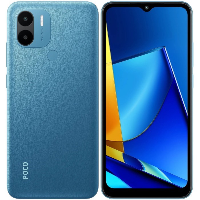 Смартфон Xiaomi POCO C51, 6.52", IPS, 2 Гб, 64 Гб, 8 Мп, 2 Sim, 5000 мАч, синий - фото 51400422