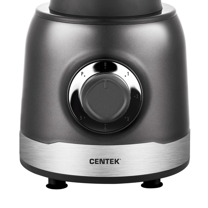 Блендер Centek CT-1326, стационарный, 600Вт, 1.5 л, 5 скорости+импульс.режим, стакан, серый - фото 51401162