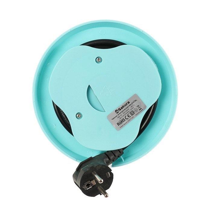 Чайник электрический Sakura SA-2147BL, металл, 1.8 л, 1800 Вт, голубой - фото 51401651