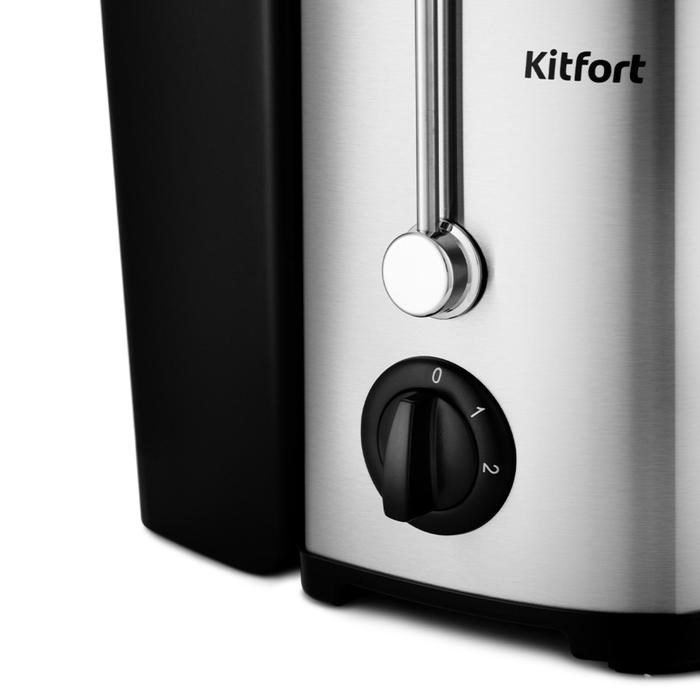 Соковыжималка Kitfort КТ-1116, центробежная, 600 Вт, 550 мл, 2 скорости, серебристая - фото 51403686