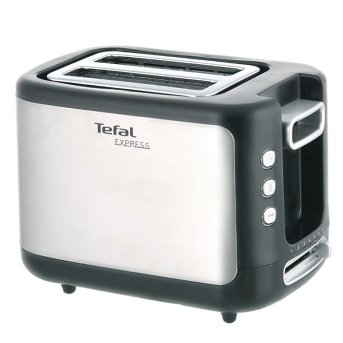 Тостер Tefal TT365031, 850 Вт, 7 режимов прожарки, 2 тоста, серебристо-чёрный - фото 51403768