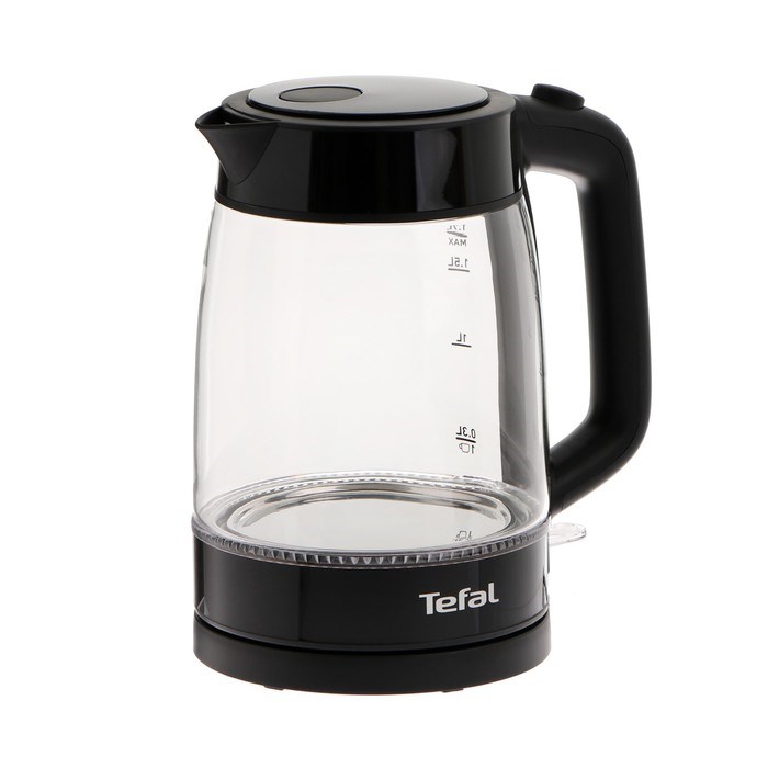 Чайник электрический Tefal KI840830, стекло, 1.7 л, 2200 Вт, чёрный - фото 51404560