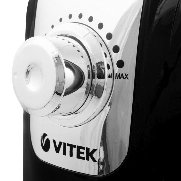 Кухонная машина Vitek VT-1434, 1000 Вт, 4 л, 12 скоростей, 3 насадки, чёрно-серебристая - фото 51406079