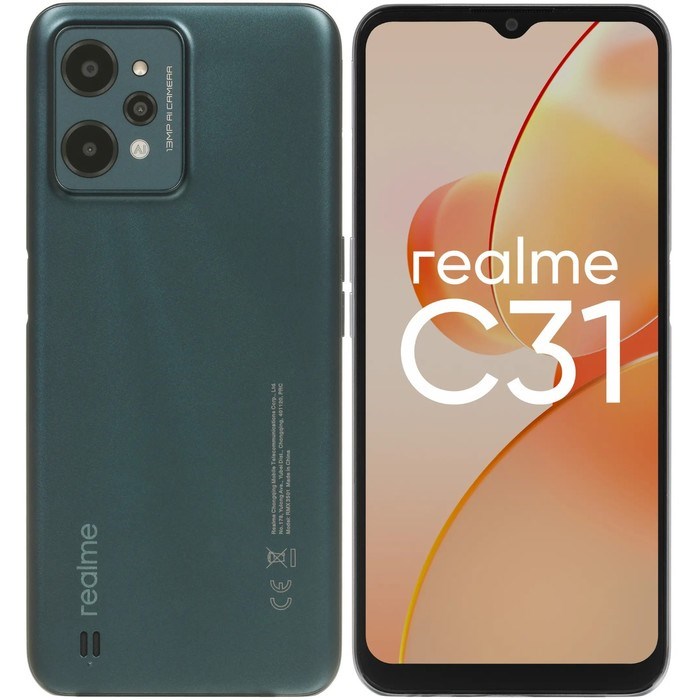 Смартфон Realme C31, 6.5", LCD, 2 sim, 3 Гб, 32 Гб, 13 Мп, 5 Мп, microSD, 5000 мАч, зеленый - фото 51406320