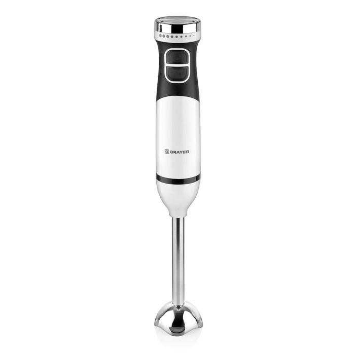 Блендер погружной BRAYER 1242BR, 800 Вт, , нержавеющие лезвия, 2 скорости, 2 насадки, белый - фото 51406707