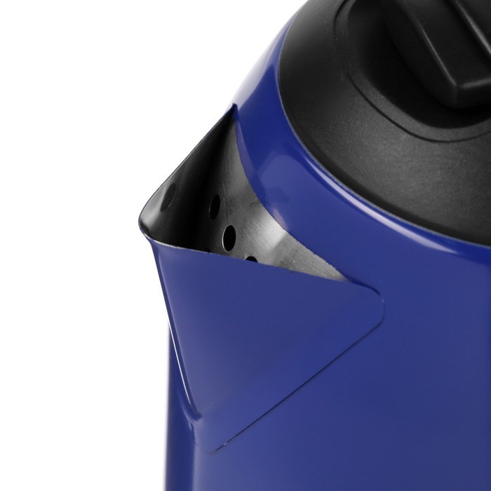 Чайник электрический "Матрёна" MA-005, металл, 2 л, 1500 Вт, сине-чёрный с рисунком "Гжель" - фото 51407255