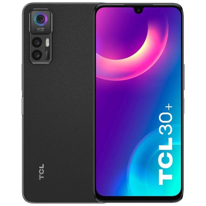 Смартфон TCL 30+, 6.7", 4 Гб, 128 Гб, 50 Мп, 13 Мп, 2 Sim, LTE, 5000 мАч, черный - фото 51408250