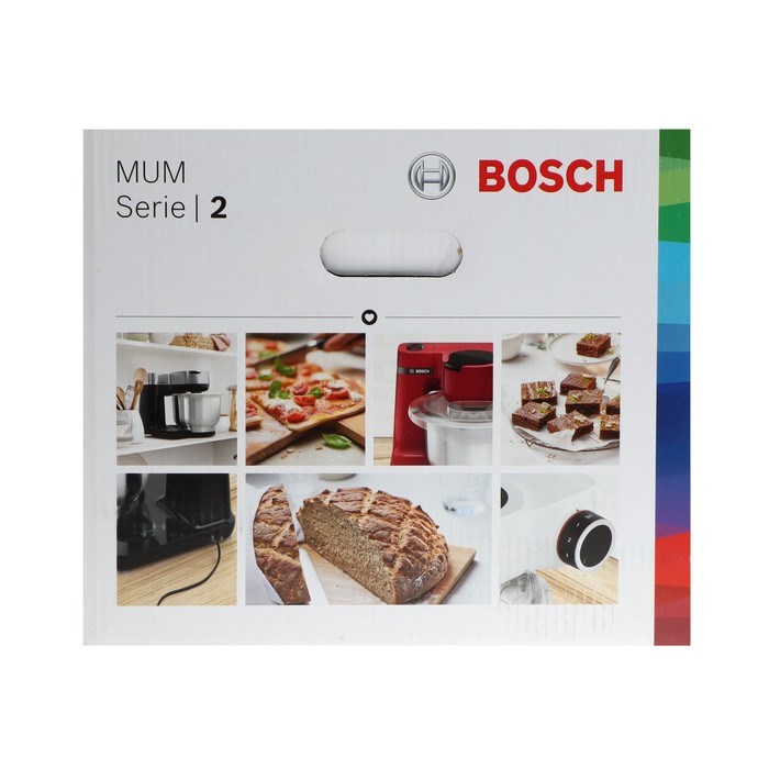 Кухонная машина Bosch MUMS2EW00, 700 Вт, 3.8 л, 4 скорости, 2 насадки, белая - фото 51408803