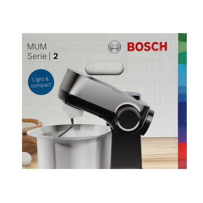 Кухонная машина Bosch MUMS2EW00, 700 Вт, 3.8 л, 4 скорости, 2 насадки, белая - фото 51408805