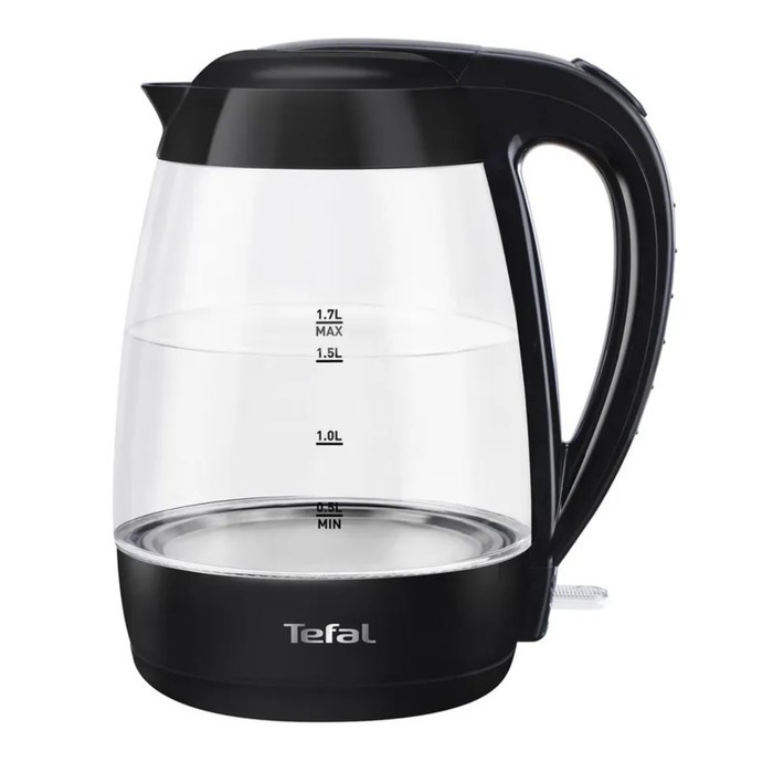 Чайник электрический TEFAL KO450832, стекло, 1.7 л, 2400 Вт, чёрный - фото 51410841