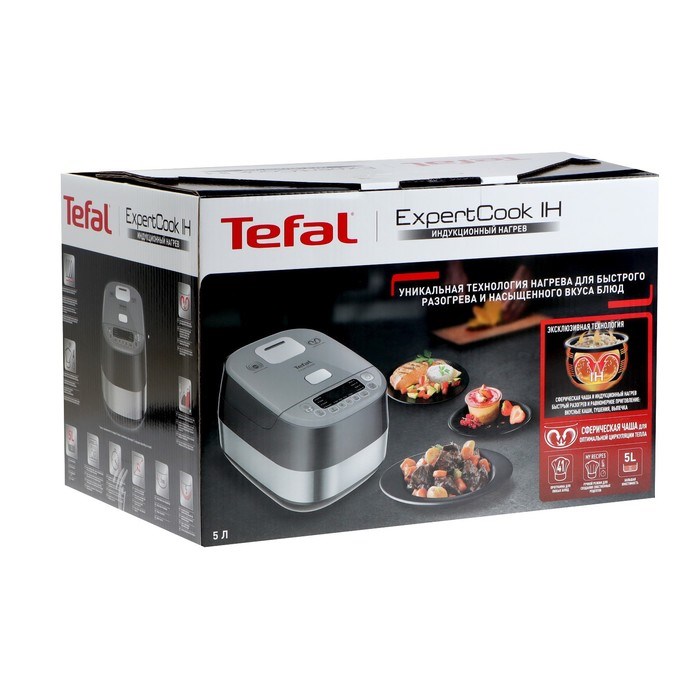 Мультиварка Tefal RK802B32, 1200 Вт, 5 л, 14 программ, антипригарное покрытие, серая - фото 51410911