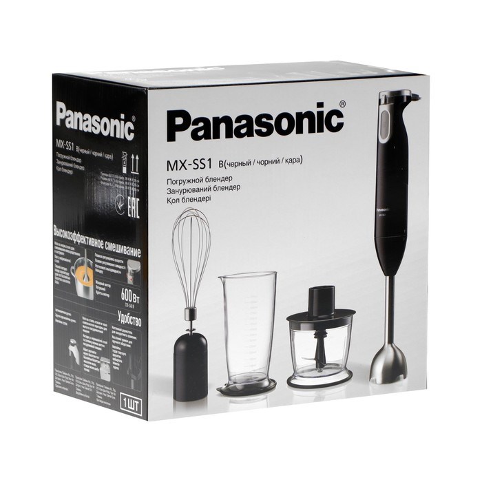 Блендер Panasonic MX-SS1BTQ, погружной, 600 Вт, 0.5 л, 5 скоростей, чёрный - фото 51411553