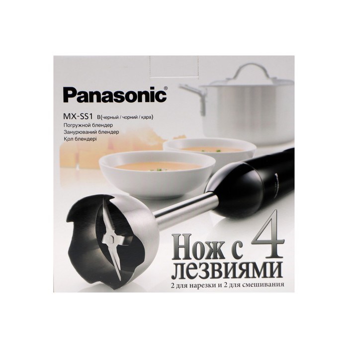 Блендер Panasonic MX-SS1BTQ, погружной, 600 Вт, 0.5 л, 5 скоростей, чёрный - фото 51411556