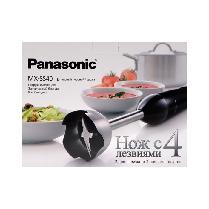 Блендер Panasonic MX-SS40BTQ, погружной, 600 Вт, 5 скоростей, чёрный - фото 51411565