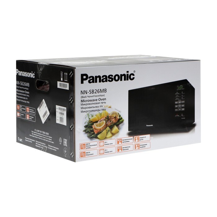 Микроволновая печь Panasonic NN-SB26MBZPE, 20 л, 800 Вт, чёрная - фото 51411570