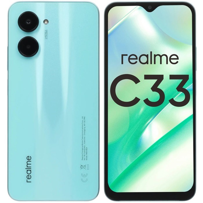 Смартфон Realme C33, 6.5", IPS, 2 sim, 4 Гб, 128 Гб, 50 Мп, 5 Мп, 5000 мАч, голубой - фото 51411600