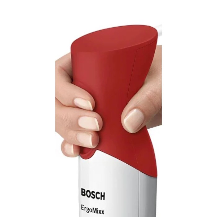 Блендер Bosch MSM64120, погружной, 450 Вт, 0.6 л, 2 скорости, режим "турбо", бело-красный - фото 51411630