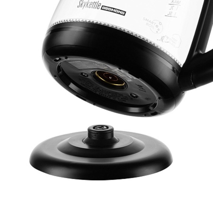 Чайник электрический REDMOND SkyKettle RK-G233S, стекло, 1.7 л, 2200 Вт, чёрный - фото 51411764