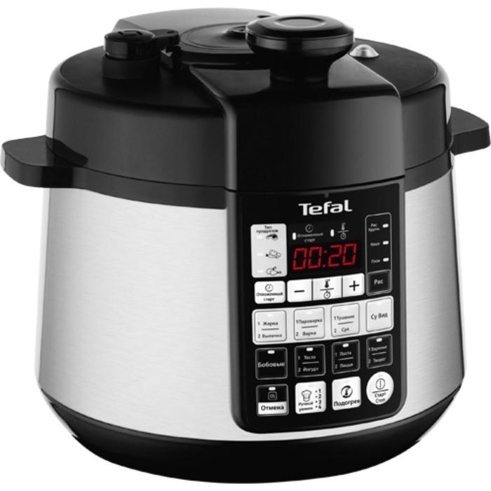 Мультиварка Tefal CY621D32, 1000 Вт, 4.8 л, 32 программы, чёрно-серебристая - фото 51412001