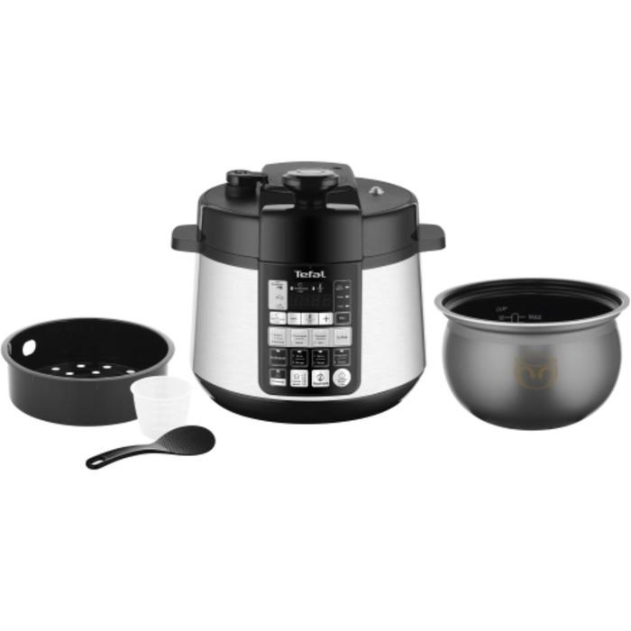 Мультиварка Tefal CY621D32, 1000 Вт, 4.8 л, 32 программы, чёрно-серебристая - фото 51412002