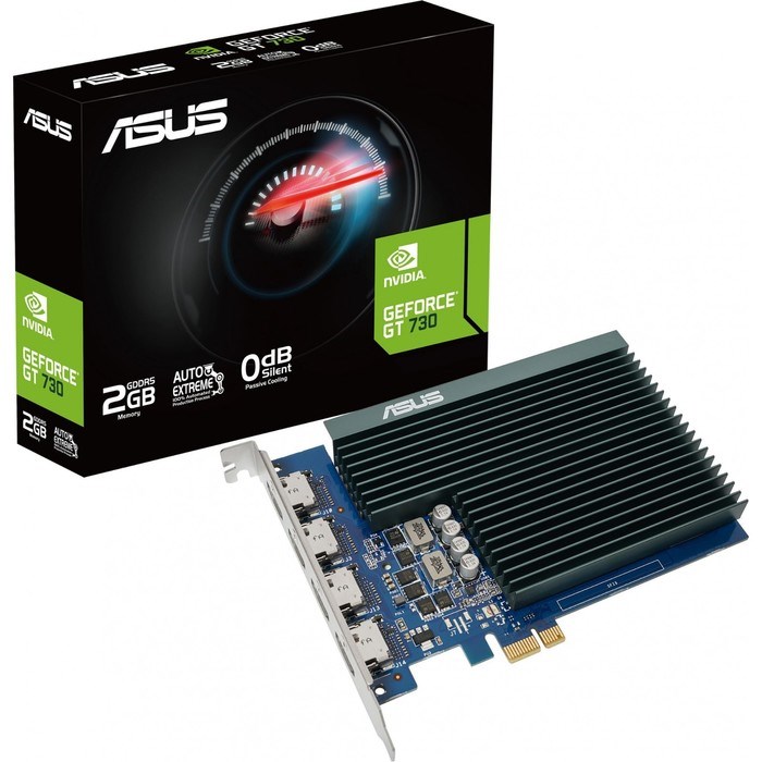 Видеокарта Asus PCI-E GT730-4H-SL-2GD5 GT 730, 2 Гб, 64 Bit, DDR5, 902/5010, HDMI , Ret - фото 51412125