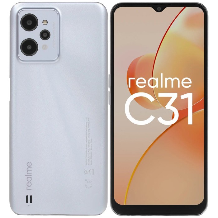 Смартфон Realme C31, 6.5", LCD, 2 sim, 3Гб, 32Гб, 13Мп, 5Мп, microSD, 5000мАч, серебристый - фото 51412276