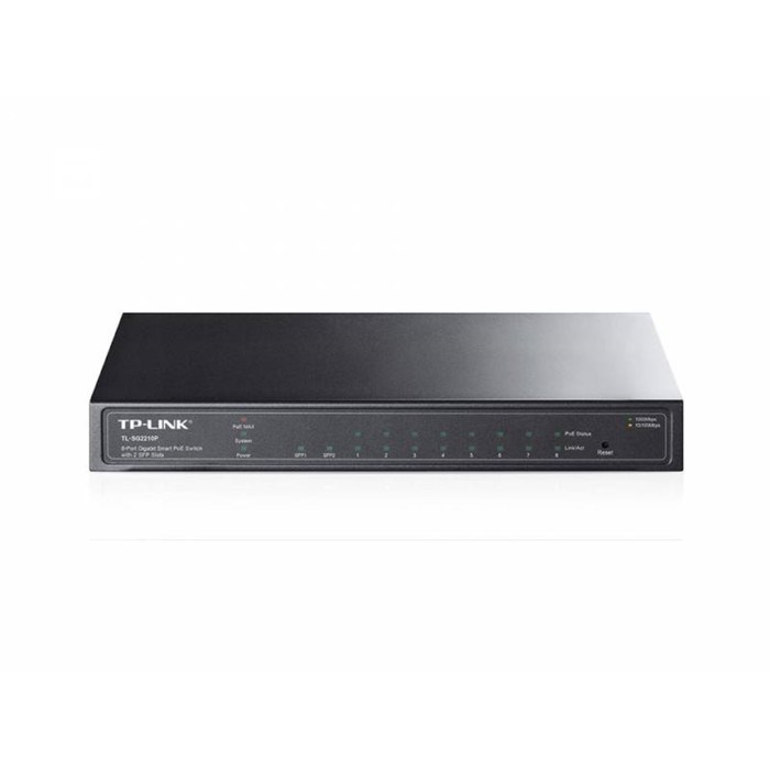 Коммутатор TP-Link TL-SG2210P, управляемый, 8х10/100/1000BASE-T - фото 51412444