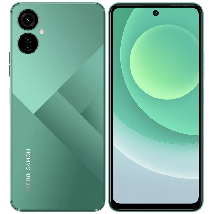 Смартфон Tecno Camon 19 Neo NFC, 6.8", IPS, 6 Гб, 128 Гб, 48 Мп, 32 Мп, 5000 мАч, зеленый - фото 51412459